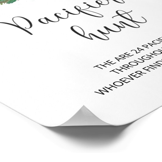 Winter Schnuller Jagd Sign. Finden Sie das Schnull Poster (Ecke)