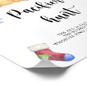 Winter - Schnuller jagen Kinderduschenposter Poster (Ecke)