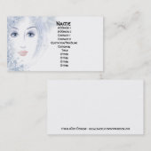 Winter-Schönheits-Dame Visitenkarten Visitenkarte (Vorne/Hinten)