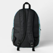 Winter-Schottenkaro-Design Bedruckter Rucksack (Rückseite)