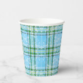 Winter-Schottenkaro-Design Pappbecher (Rechts)