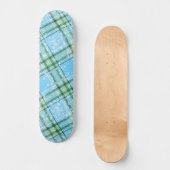 Winter-Schottenkaro-Design  Skateboard (Vorderseite)