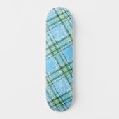 Winter-Schottenkaro-Design  Skateboard (Vorderseite)