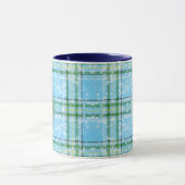 Winter-Schottenkaro-Design  Tasse (Zentrum)