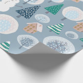 Winter seamless pattern with abstract flat handdra geschenkpapier (Ecke)