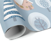 Winter seamless pattern with abstract flat handdra geschenkpapier (Rolleneckpunkt)