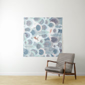 Winter seamless pattern with abstract flat handdra wandteppich (Beispiel (Horizontal))