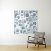 Winter seamless pattern with abstract flat handdra wandteppich (Beispiel)