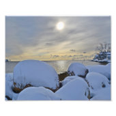 Winter Seashore Scene Foto Print (Vorne)