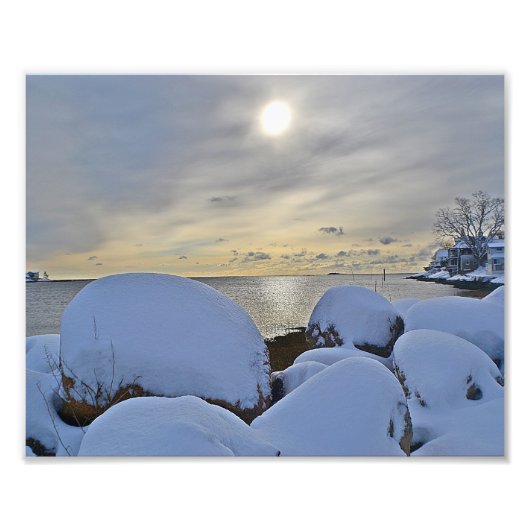 Winter Seashore Scene Foto Print (Vorne)