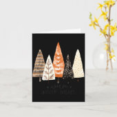 Winter Season Simple Ne Trees  Karte (Gelbe Blume)