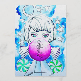 Winter Season Sorceress Watercolor Einladung