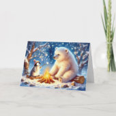 Winter Segen Bear Penguin KJV Verse Weihnachten (Vorderseite)