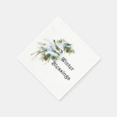 "Winter Segen" Papier Napkins Chickadee Snow Serviette (Ecke)