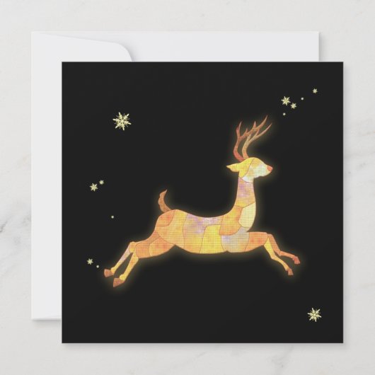 Winter-Segnungen Rentier Hochzeit speichern das Da Save The Date (Rückseite)