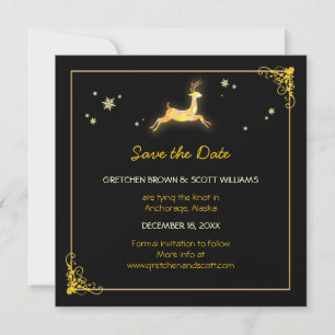 Winter-Segnungen Rentier Hochzeit speichern das Da Save The Date