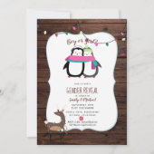 Winter seine TWINS Geburtshaus Einladung (Vorderseite)