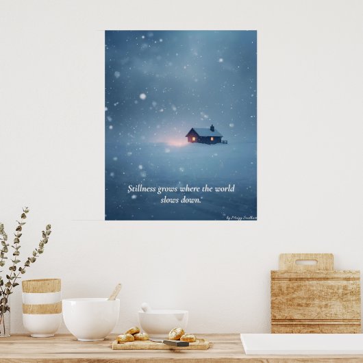 Winter Serenity Art Print – “Soft Light in Quiet S Poster (Küche)