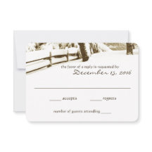 Winter Serenity Wedding Response Card