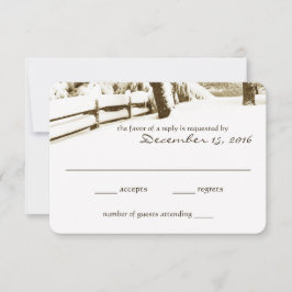 Winter Serenity Wedding Response Card RSVP Karte