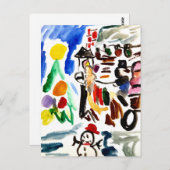 Winter set postkarte (Vorne/Hinten)