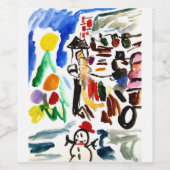 Winter set  weinetikett (Einzelnes Label)