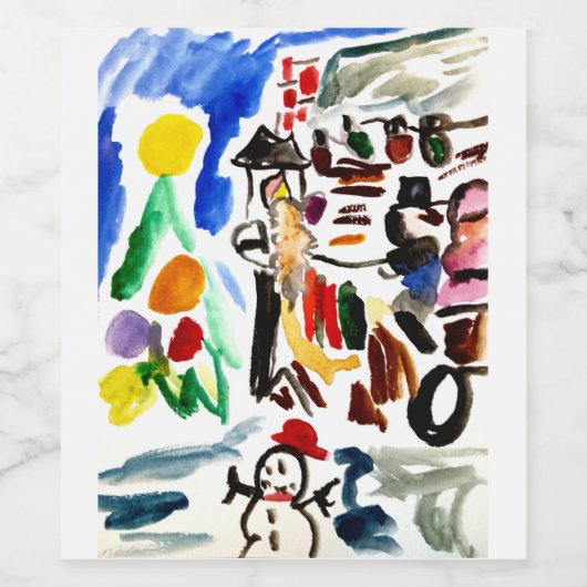 Winter set  weinetikett (Einzelnes Label)