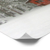 Winter Shed Snow Storm Poster (Ecke)