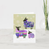 Winter Sheep BLANK Grußkarte Dankeskarte (Vorderseite)