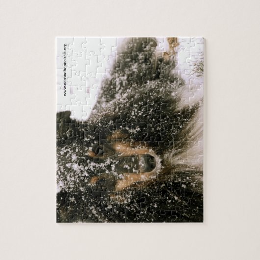 Winter Sheltie Puzzle (Vertikal)