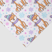Winter Shiba Inu Weihnachten Seidenpapier (Detail)