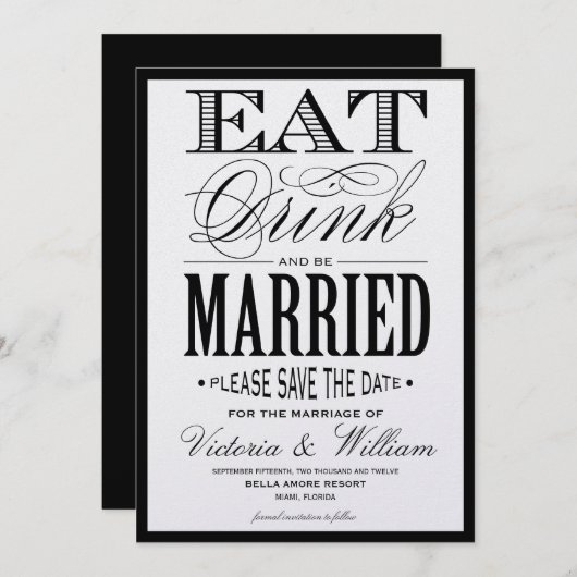 WINTER SHIMMER EDITION | Datum freihalten Save The Date (Vorne/Hinten)