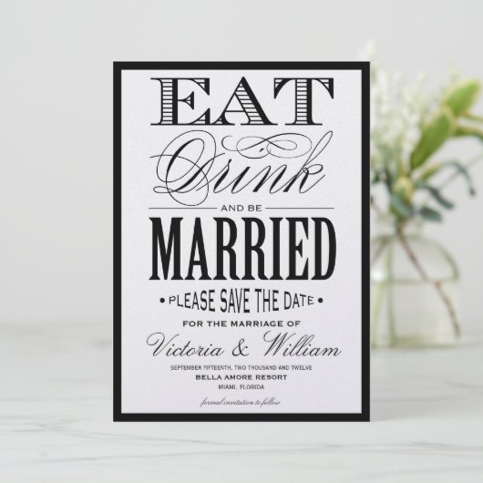 WINTER SHIMMER EDITION | Datum freihalten Save The Date (Stehend Vorderseite)