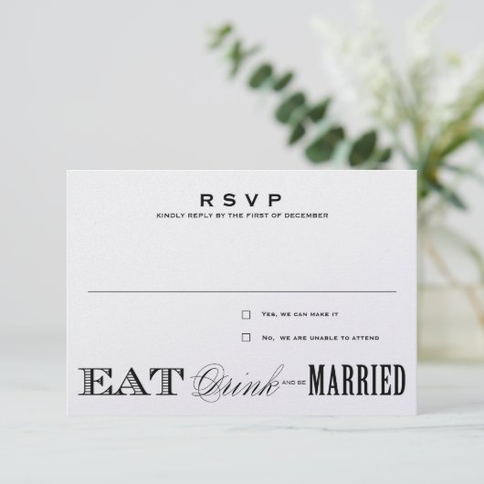 WINTER SHIMMER EDITION | UAWG 3,5 x 5 RSVP Karte (Stehend Vorderseite)