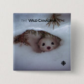 Winter - Short-Tailed Weasel Button (Vorderseite)
