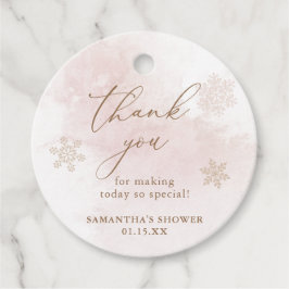 Winter Shower Fevor Tags | Pink Winter Wonderland Geschenkanhänger