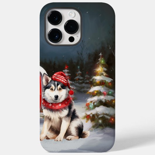 Winter Siberian Husky Caravan Weihnachtsabenteuer Case-Mate iPhone Hülle (Rückseite)