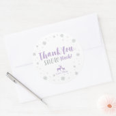 Winter, Silber & Lila Vielen Dank, dass Sie viel S Runder Aufkleber (Umschlag)