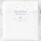 Winter, Silber & Lila Vielen Dank, dass Sie viel S Runder Aufkleber (Tasche)