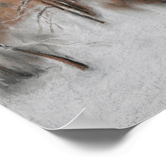 Winter Silence by the Window Poster (Ecke)