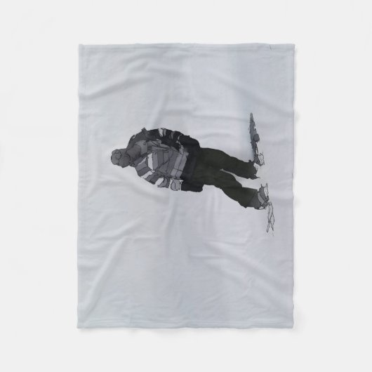 Winter Silence - Snowboarder Fleecedecke (Vorderseite)