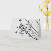 Winter Silhouette, Karte (Gelbe Blume)