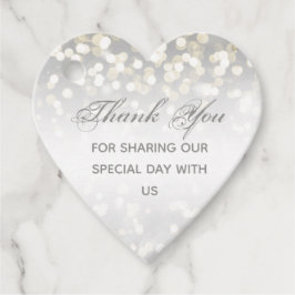 Winter Silver and Gold Sparkle Wedding Geschenkanhänger