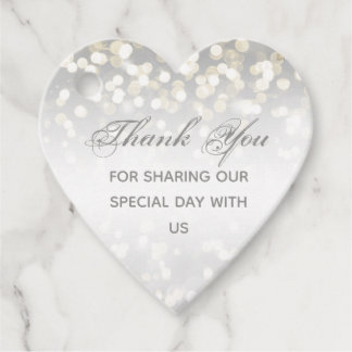 Winter Silver and Gold Sparkle Wedding Geschenkanhänger