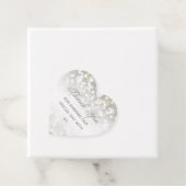 Winter Silver and Gold Sparkle Wedding Geschenkanhänger (Beispiel)