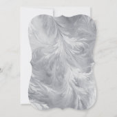 Winter Silver Black Glitzern Wedding Einladung (Rückseite)