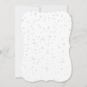 Winter Silver Pink Blue Snowflakes SWEET 16 Einladung (Rückseite)