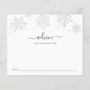 Winter Silver Snowflake Advice für die Braut zu se