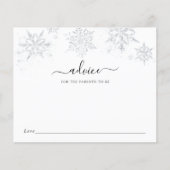 Winter Silver Snowflake Advice für Eltern in Zukun (Vorderseite)