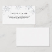 Winter Silver Snowflake Enclosure Card Begleitkarte (Vorne/Hinten)